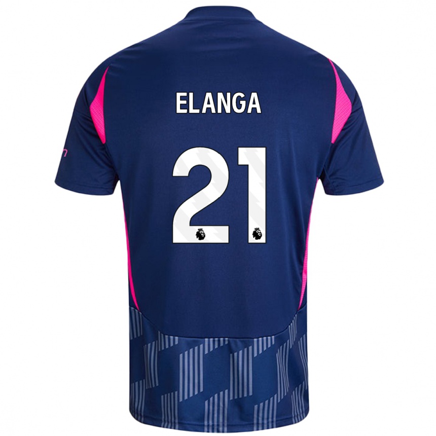 Niño Fútbol Camiseta Anthony Elanga #21 Azul Real Rosa 2ª Equipación 2024/25