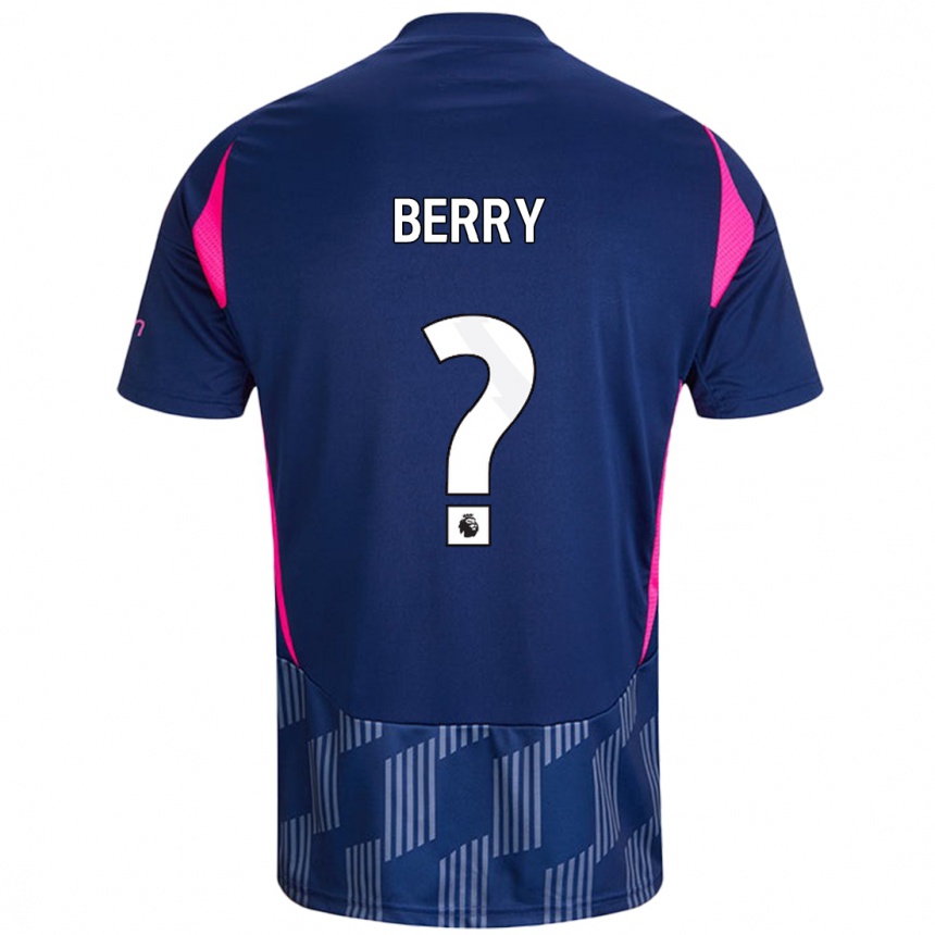 Niño Fútbol Camiseta Adam Berry #0 Azul Real Rosa 2ª Equipación 2024/25