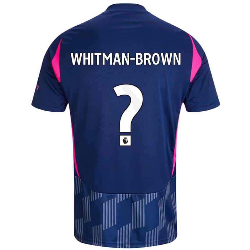 Niño Fútbol Camiseta Chae Whitman-Brown #0 Azul Real Rosa 2ª Equipación 2024/25