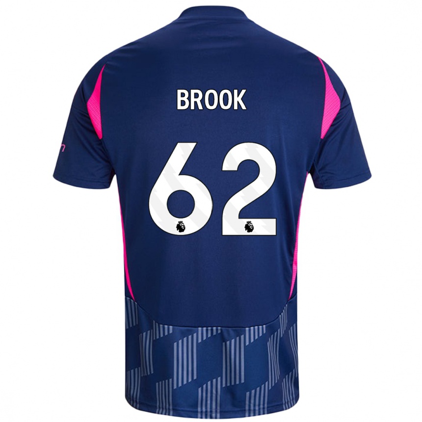 Niño Fútbol Camiseta Will Brook #62 Azul Real Rosa 2ª Equipación 2024/25