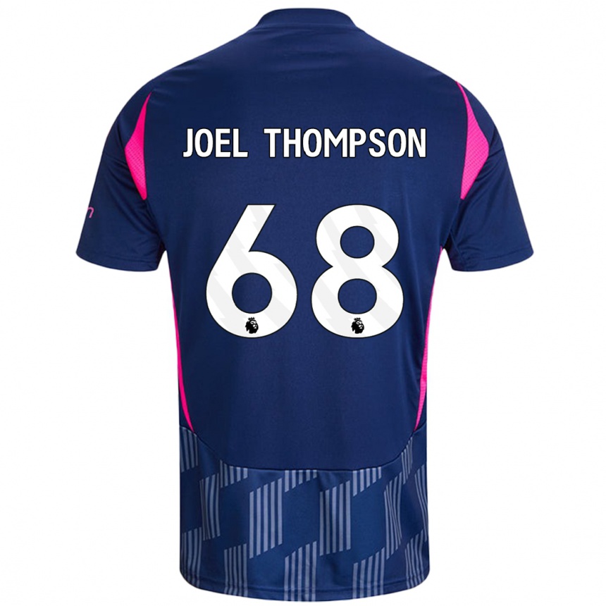 Niño Fútbol Camiseta Joel Thompson #68 Azul Real Rosa 2ª Equipación 2024/25