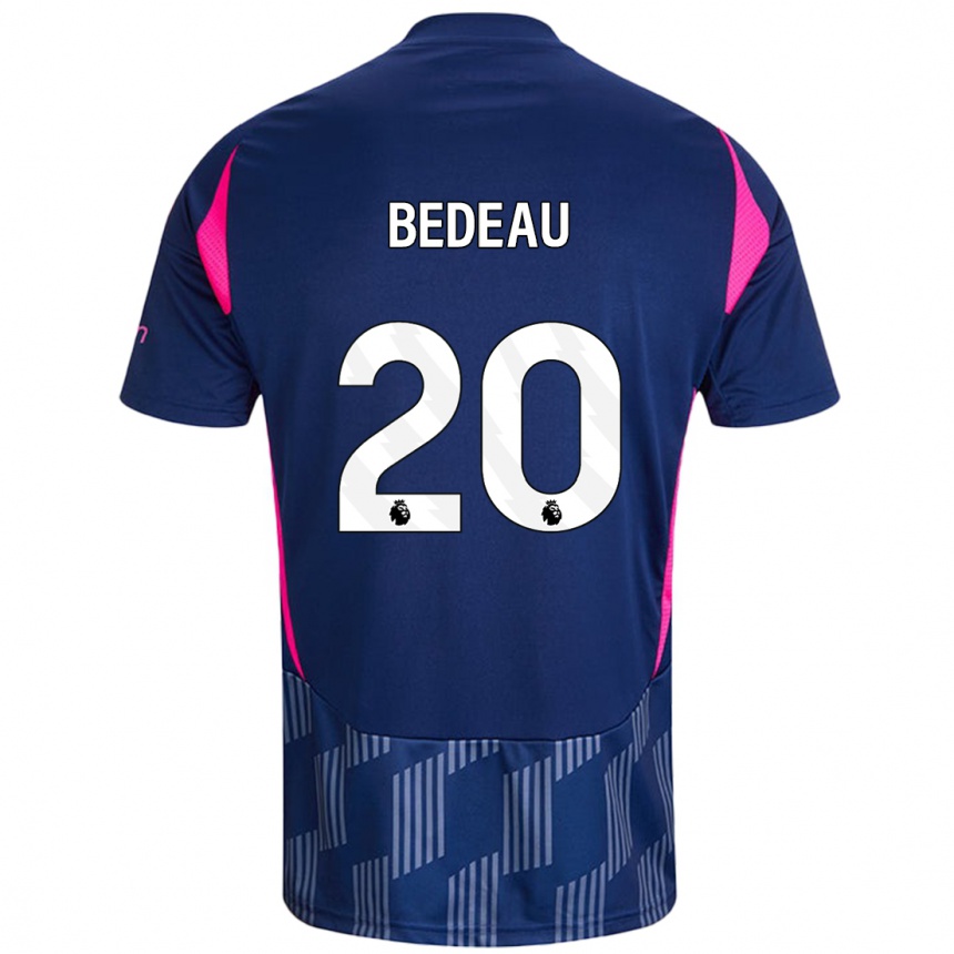 Niño Fútbol Camiseta Naomi Bedeau #20 Azul Real Rosa 2ª Equipación 2024/25