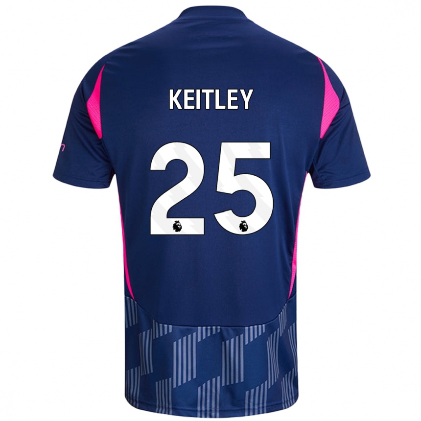 Niño Fútbol Camiseta Alice Keitley #25 Azul Real Rosa 2ª Equipación 2024/25