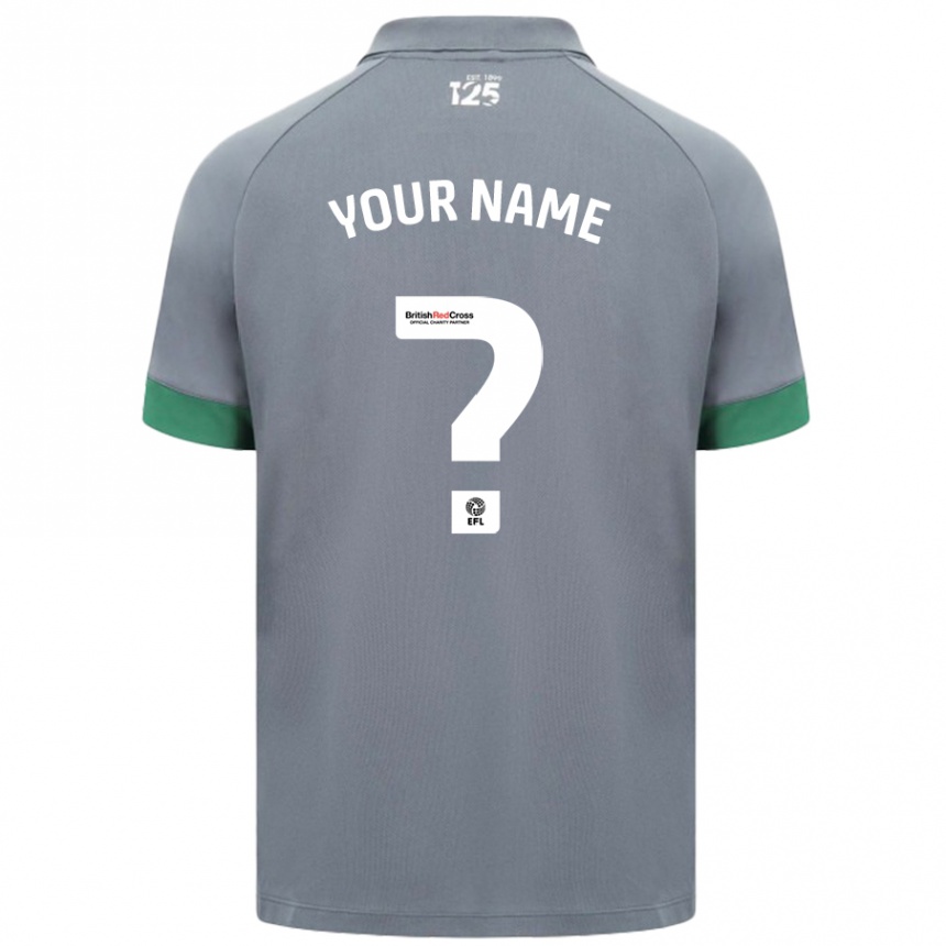 Niño Fútbol Camiseta Su Nombre #0 Gris Oscuro 2ª Equipación 2024/25