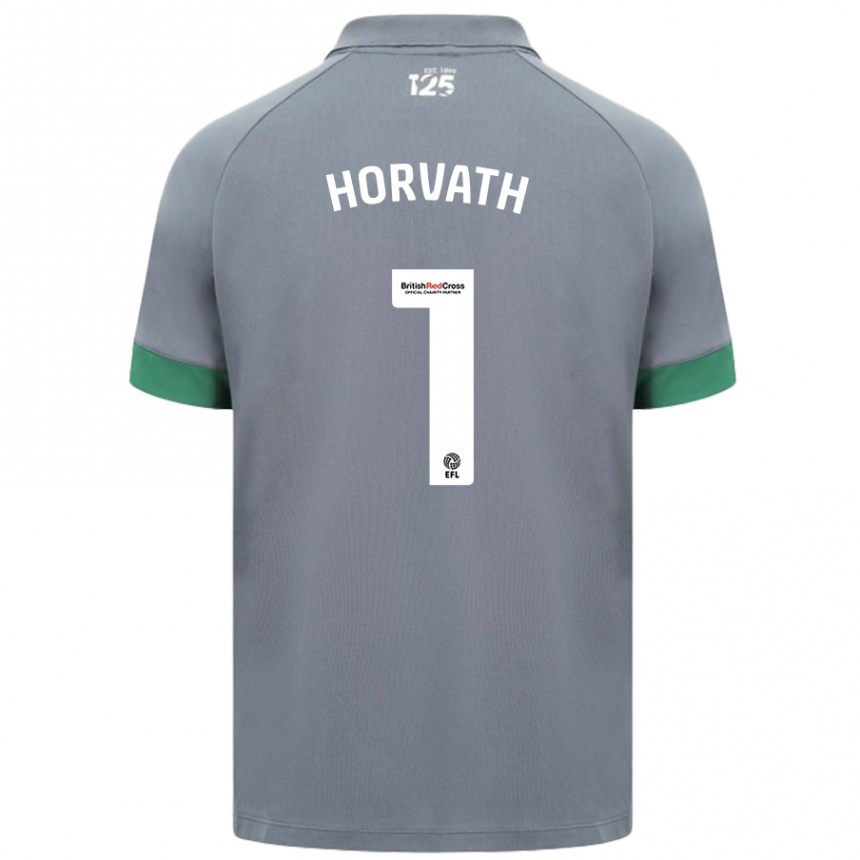 Niño Fútbol Camiseta Ethan Horvath #1 Gris Oscuro 2ª Equipación 2024/25