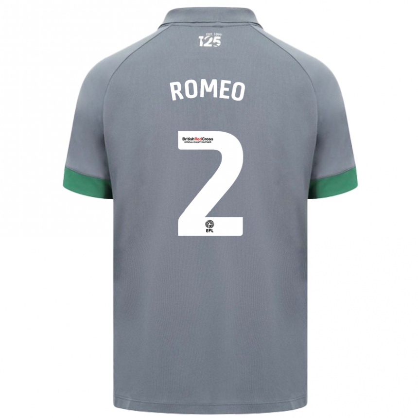 Niño Fútbol Camiseta Mahlon Romeo #2 Gris Oscuro 2ª Equipación 2024/25