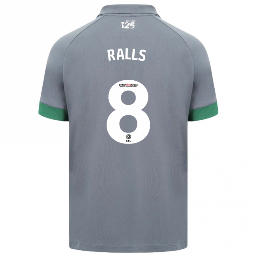 Niño Fútbol Camiseta Joe Ralls #8 Gris Oscuro 2ª Equipación 2024/25