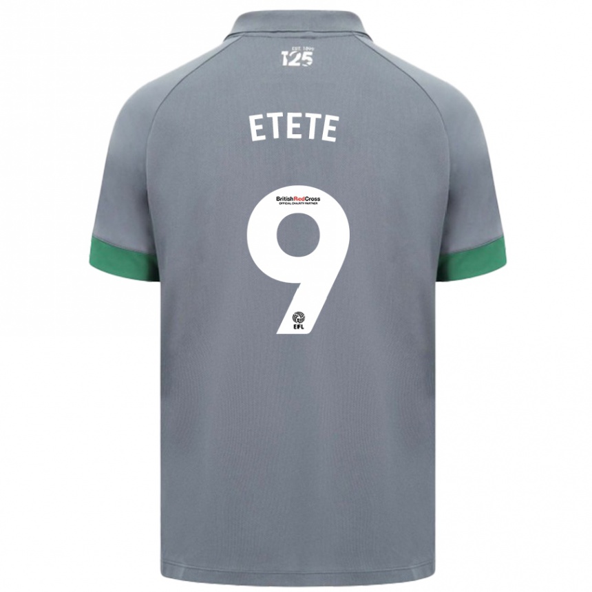 Niño Fútbol Camiseta Kion Etete #9 Gris Oscuro 2ª Equipación 2024/25