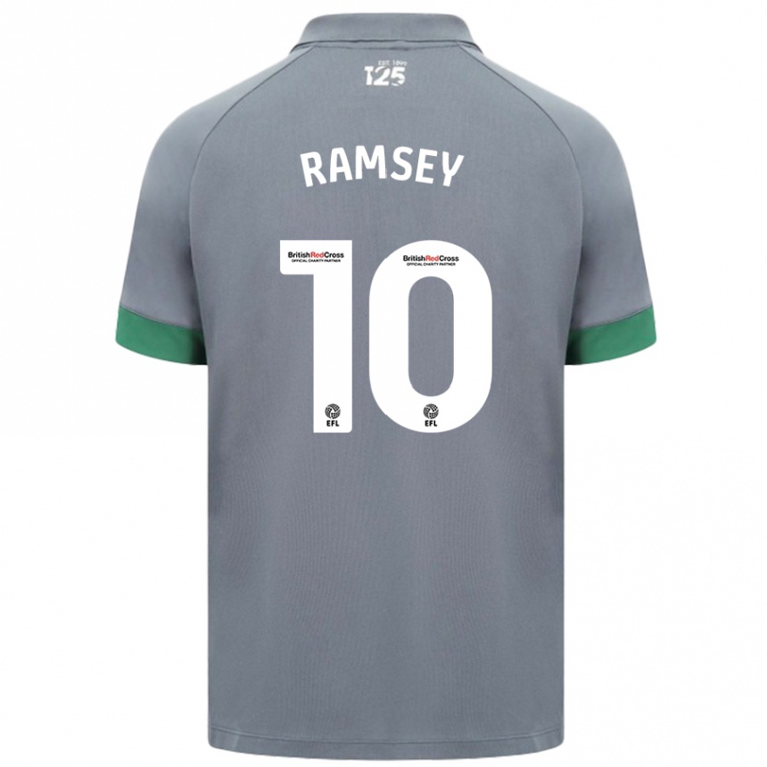 Niño Fútbol Camiseta Aaron Ramsey #10 Gris Oscuro 2ª Equipación 2024/25