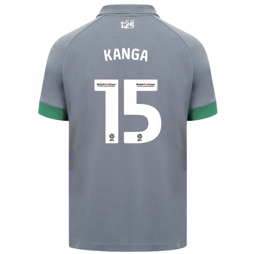 Niño Fútbol Camiseta Wilfried Kanga #15 Gris Oscuro 2ª Equipación 2024/25