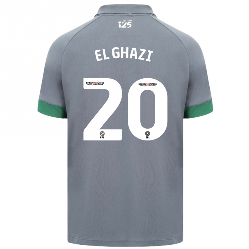 Niño Fútbol Camiseta Anwar El Ghazi #20 Gris Oscuro 2ª Equipación 2024/25