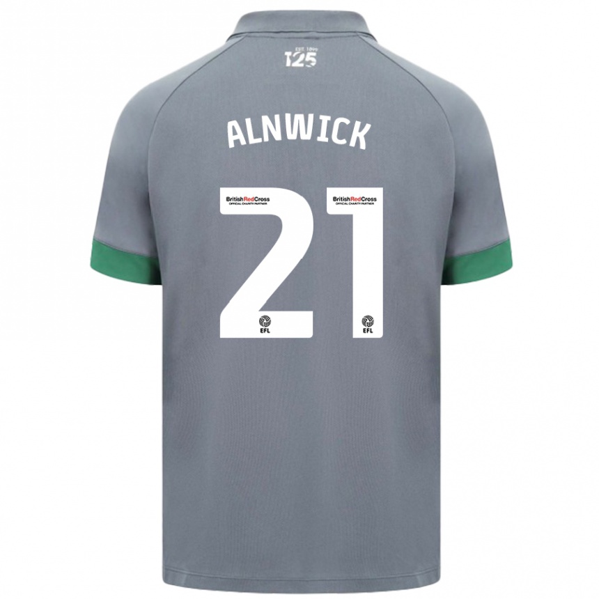 Niño Fútbol Camiseta Jak Alnwick #21 Gris Oscuro 2ª Equipación 2024/25