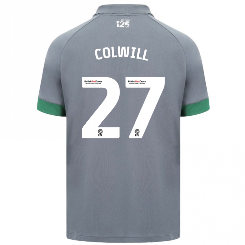 Niño Fútbol Camiseta Rubin Colwill #27 Gris Oscuro 2ª Equipación 2024/25