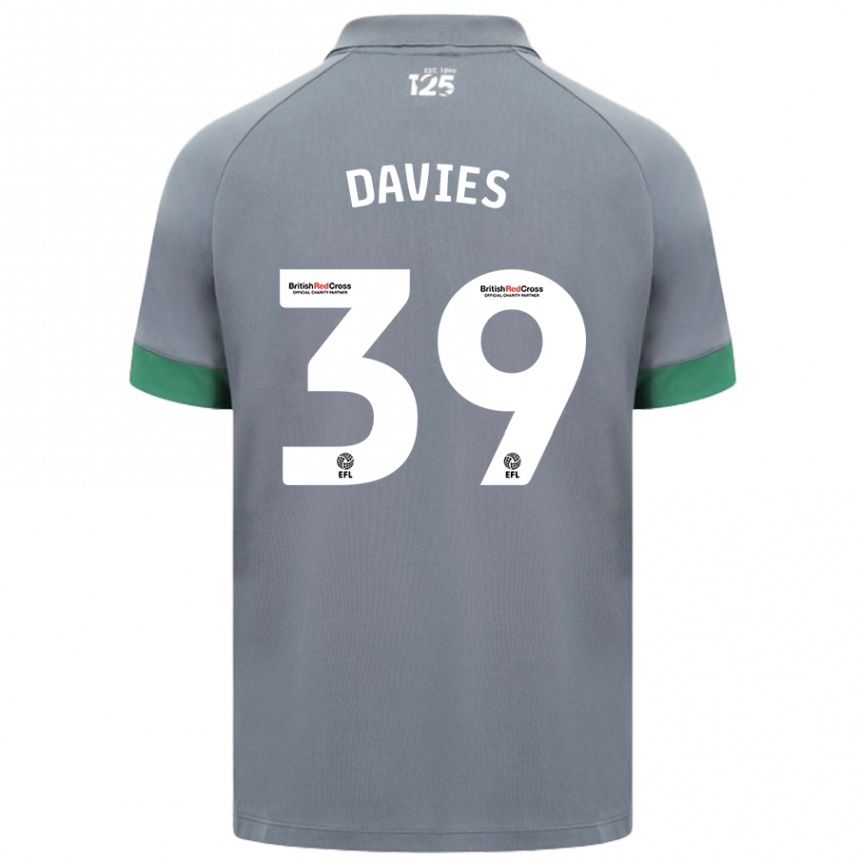 Niño Fútbol Camiseta Isaak Davies #39 Gris Oscuro 2ª Equipación 2024/25