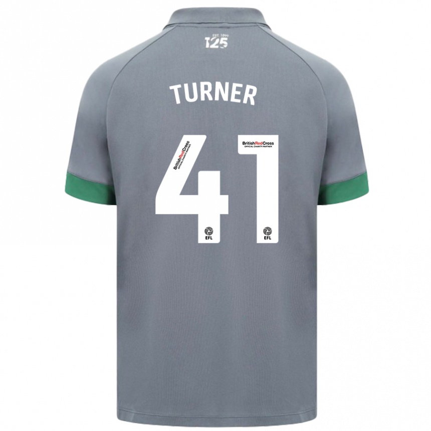 Niño Fútbol Camiseta Matthew Turner #41 Gris Oscuro 2ª Equipación 2024/25