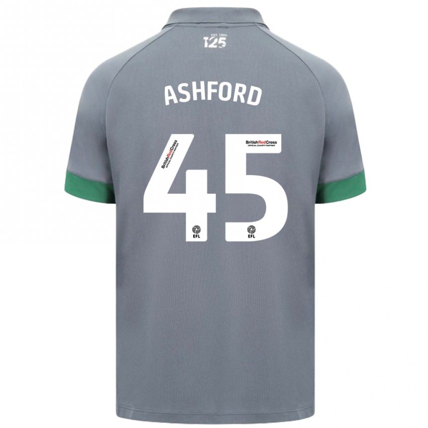 Niño Fútbol Camiseta Cian Ashford #45 Gris Oscuro 2ª Equipación 2024/25