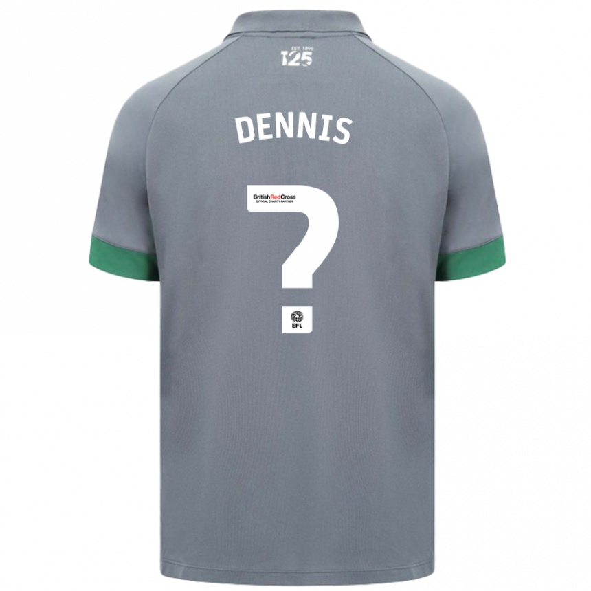 Niño Fútbol Camiseta Jake Dennis #0 Gris Oscuro 2ª Equipación 2024/25