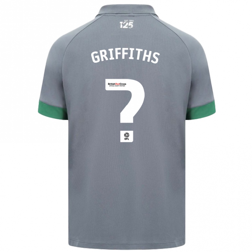 Niño Fútbol Camiseta Ewan Griffiths #0 Gris Oscuro 2ª Equipación 2024/25