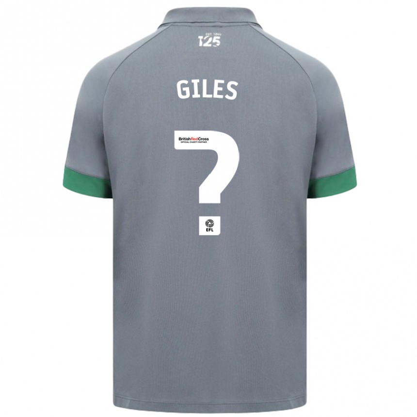 Niño Fútbol Camiseta Luey Giles #0 Gris Oscuro 2ª Equipación 2024/25