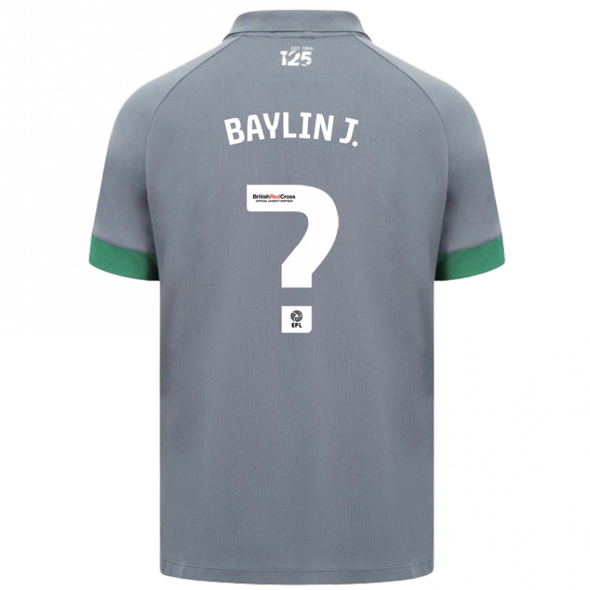 Niño Fútbol Camiseta Baylin Johnson #0 Gris Oscuro 2ª Equipación 2024/25