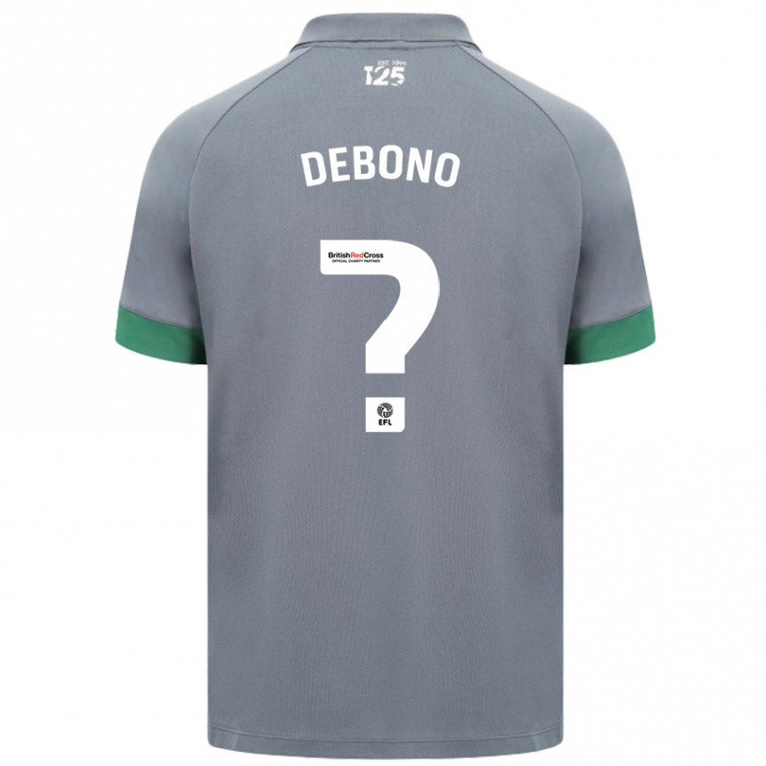 Niño Fútbol Camiseta Alyas Debono #0 Gris Oscuro 2ª Equipación 2024/25