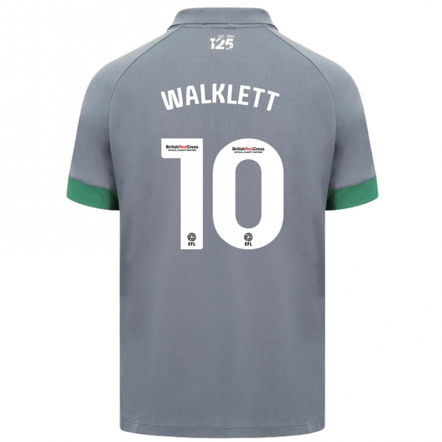 Niño Fútbol Camiseta Kerry Walklett #10 Gris Oscuro 2ª Equipación 2024/25