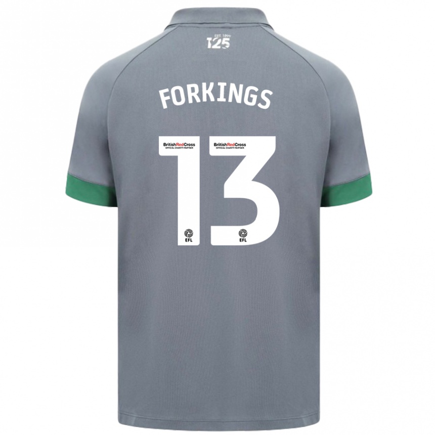 Niño Fútbol Camiseta Amelia Forkings #13 Gris Oscuro 2ª Equipación 2024/25