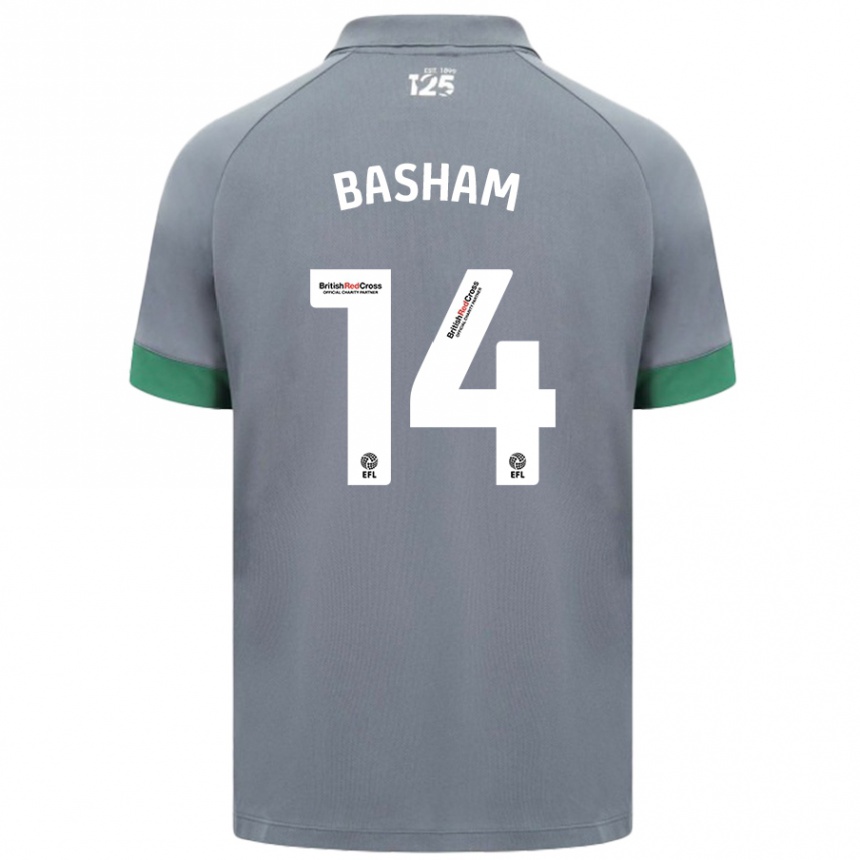 Niño Fútbol Camiseta Olivia Basham #14 Gris Oscuro 2ª Equipación 2024/25