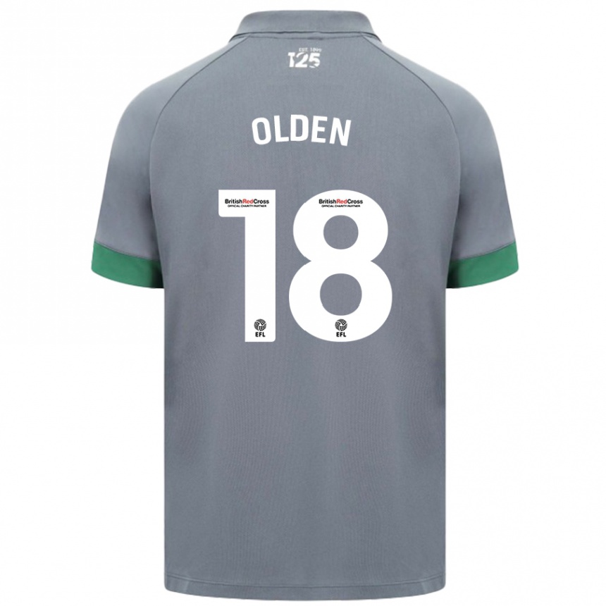 Niño Fútbol Camiseta Mackenzie Olden #18 Gris Oscuro 2ª Equipación 2024/25