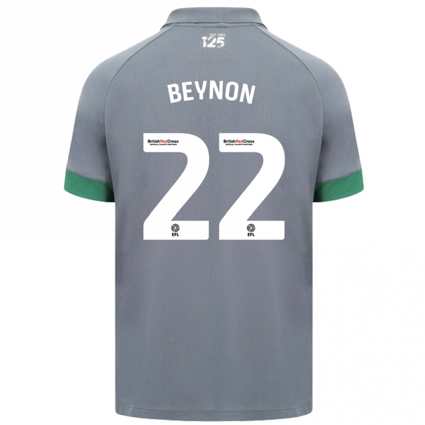 Niño Fútbol Camiseta Emma Beynon #22 Gris Oscuro 2ª Equipación 2024/25