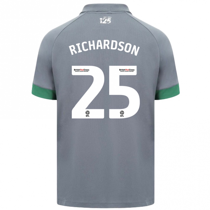 Niño Fútbol Camiseta Tija Richardson #25 Gris Oscuro 2ª Equipación 2024/25