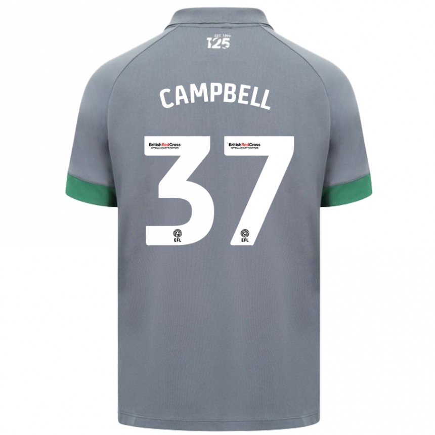 Niño Fútbol Camiseta Vontae Daley-Campbell #37 Gris Oscuro 2ª Equipación 2024/25