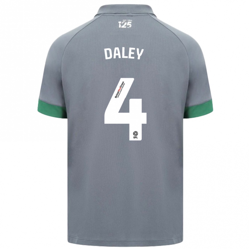 Niño Fútbol Camiseta Hannah Daley #4 Gris Oscuro 2ª Equipación 2024/25