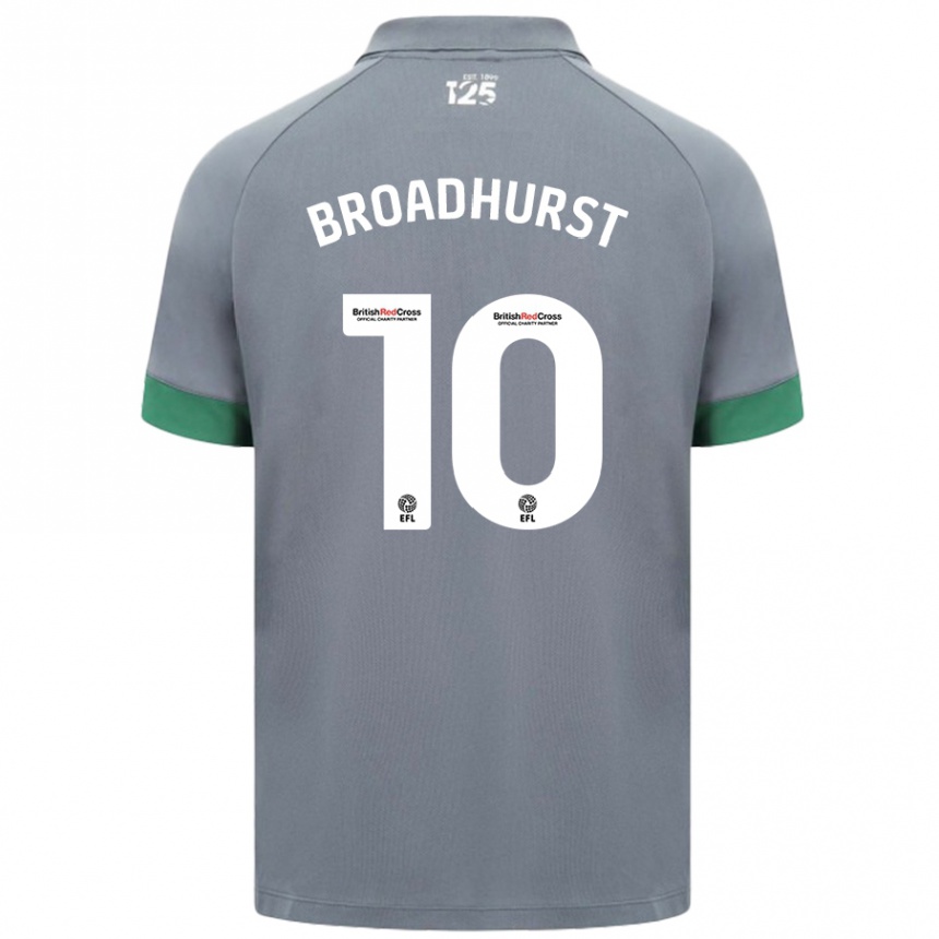 Niño Fútbol Camiseta Danielle Broadhurst #10 Gris Oscuro 2ª Equipación 2024/25