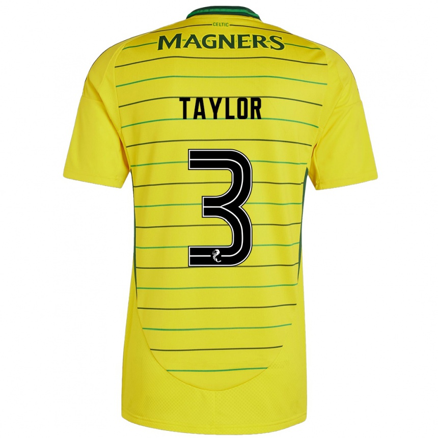 Niño Fútbol Camiseta Greg Taylor #3 Amarillo 2ª Equipación 2024/25