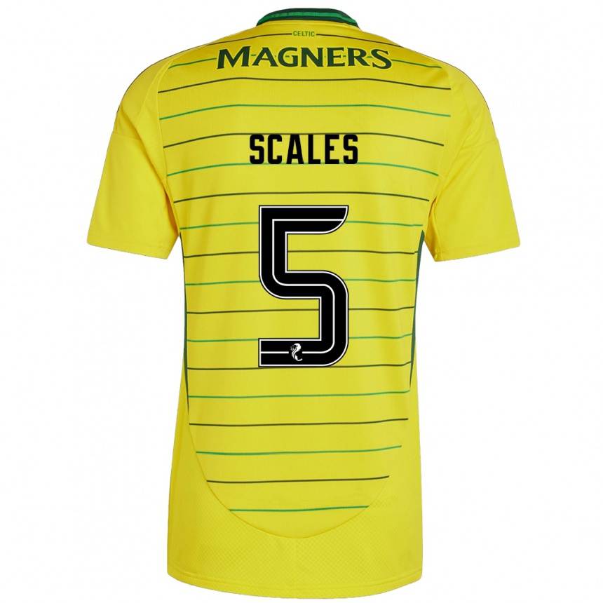 Niño Fútbol Camiseta Liam Scales #5 Amarillo 2ª Equipación 2024/25