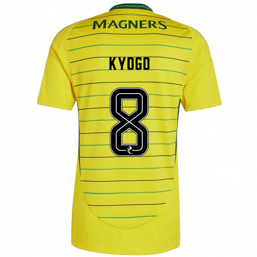 Niño Fútbol Camiseta Kyogo Furuhashi #8 Amarillo 2ª Equipación 2024/25