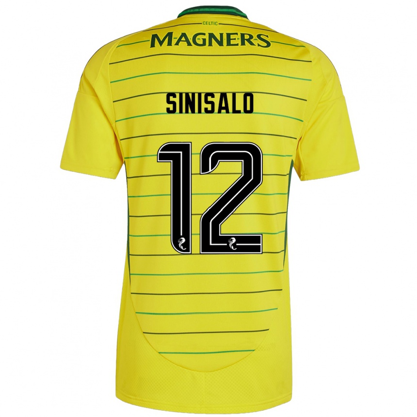 Niño Fútbol Camiseta Viljami Sinisalo #12 Amarillo 2ª Equipación 2024/25