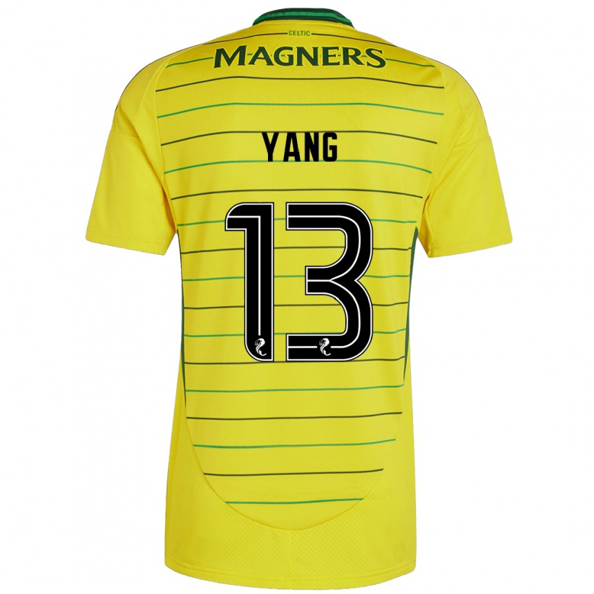 Niño Fútbol Camiseta Hyun-Jun Yang #13 Amarillo 2ª Equipación 2024/25