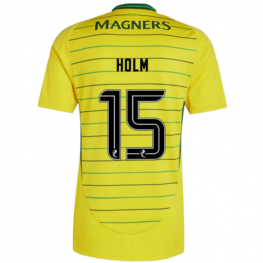 Niño Fútbol Camiseta Odin Thiago Holm #15 Amarillo 2ª Equipación 2024/25