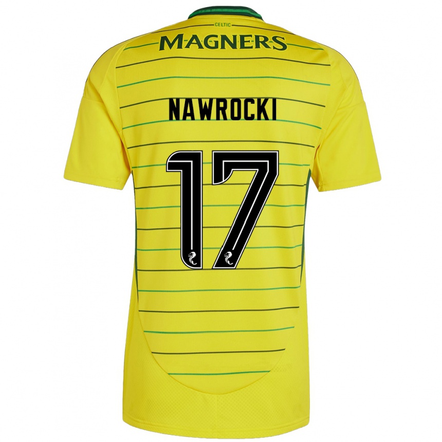 Niño Fútbol Camiseta Maik Nawrocki #17 Amarillo 2ª Equipación 2024/25