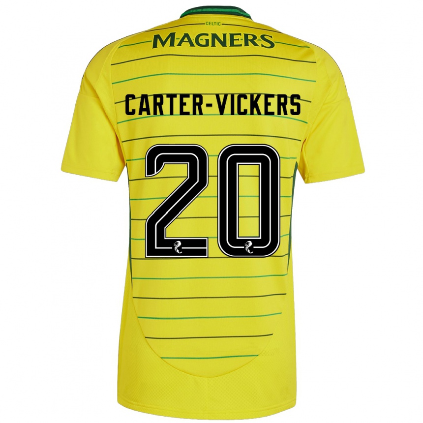 Niño Fútbol Camiseta Cameron Carter-Vickers #20 Amarillo 2ª Equipación 2024/25