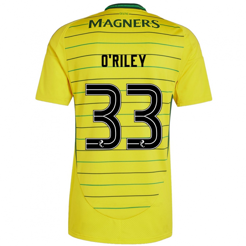 Niño Fútbol Camiseta Matt O'riley #33 Amarillo 2ª Equipación 2024/25