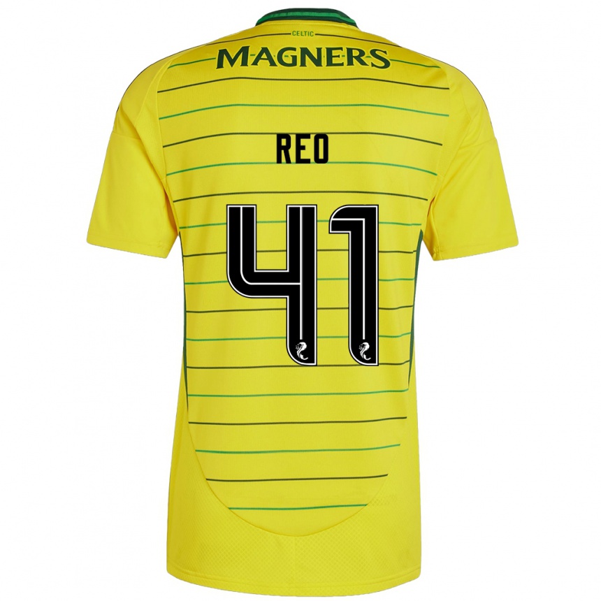 Niño Fútbol Camiseta Reo Hatate #41 Amarillo 2ª Equipación 2024/25