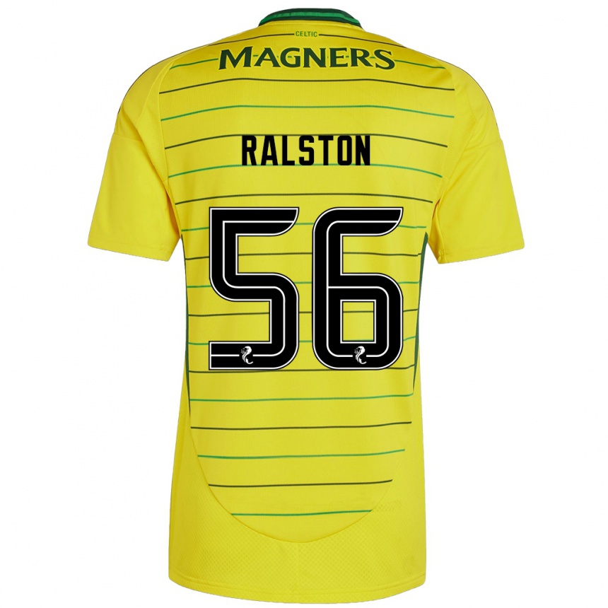 Niño Fútbol Camiseta Anthony Ralston #56 Amarillo 2ª Equipación 2024/25