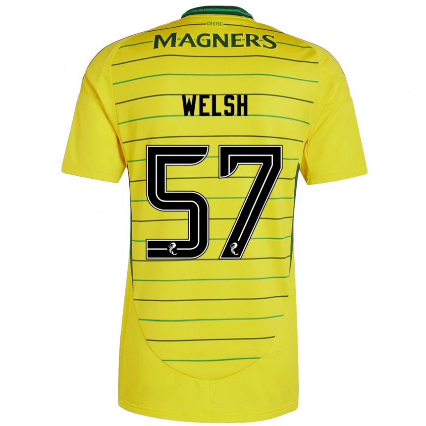 Niño Fútbol Camiseta Stephen Welsh #57 Amarillo 2ª Equipación 2024/25