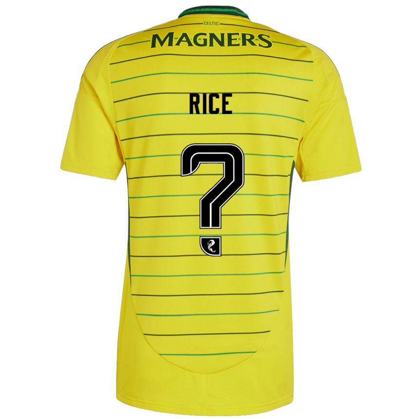 Niño Fútbol Camiseta Aidan Rice #0 Amarillo 2ª Equipación 2024/25