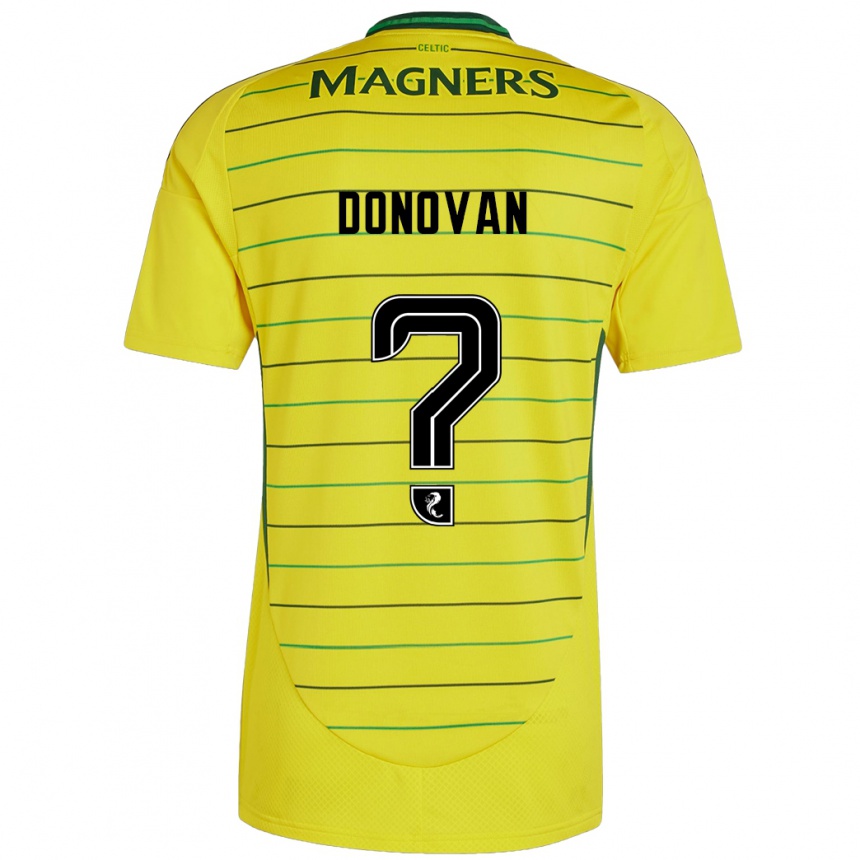 Niño Fútbol Camiseta Colby Donovan #0 Amarillo 2ª Equipación 2024/25