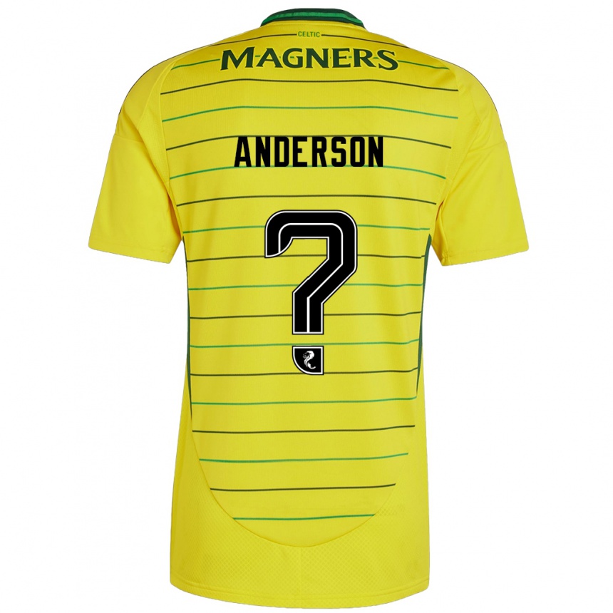 Niño Fútbol Camiseta Matthew Anderson #0 Amarillo 2ª Equipación 2024/25