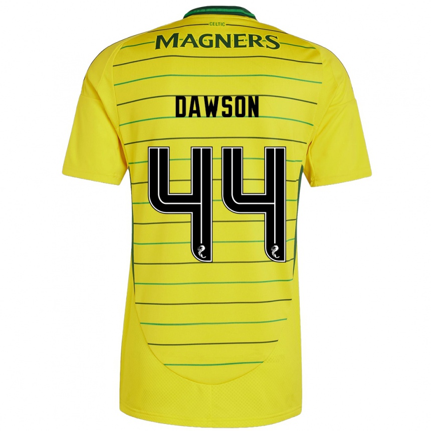 Niño Fútbol Camiseta Joey Dawson #44 Amarillo 2ª Equipación 2024/25